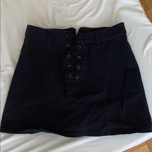 Black mini skirt